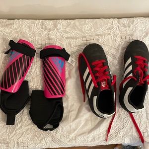 Adidas shun guards and cleats